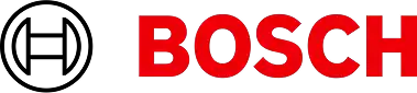 Bosch logo with a stylized "H" inside a circle on the left and the word "BOSCH" in bold red letters on the right.